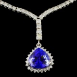 18K White Gold 5.96ct Tanzanite & 3.47ct Diamond N