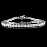 14K White Gold 4.00ctw Diamond Bracelet