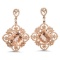 14K Gold 16.00ct Morganite & 1.45ct Diamond Earrin