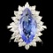 14K Gold 3.34ct Tanzanite & 0.80ctw Diamond Ring