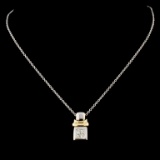 14K Gold 0.17ctw Diamond Pendant