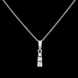 14K Gold 0.22ctw Diamond Pendant