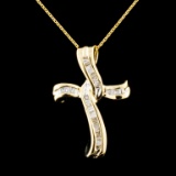 14K Gold 0.46ctw Diamond Pendant