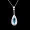 18k White Gold 5.58ct Aquamarine & 0.62ctw Diamond