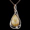 14K Gold 14.32ct Opal & 1.20ctw Diamond Pendant