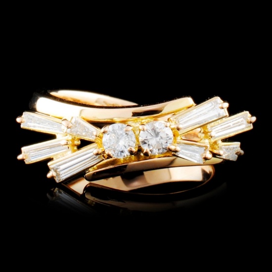 18K Gold 0.54ctw Diamond Ring