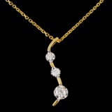 14K Gold 0.25ctw Diamond Pendant