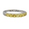 14k White Gold 1.00ct Yellow Sapphire Ring