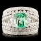 14K Gold 1.54ct Emerald & 1.02ctw Diamond Ring