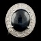 14K Gold 11.68ct Sapphire & 0.75ctw Diamond Ring