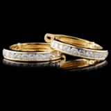 14K Gold 2.47ctw Diamond Earrings