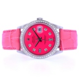 Rolex DateJust Diamond Hot Pink 36MM Wristwatch