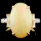 18K Gold 6.15ct Opal & 0.71ctw Diamond Ring