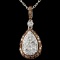 14K White Gold 1.26ctw Fancy Color Diamond Pendant