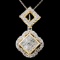 18K Two Tone Gold 1.24ctw Diamond Pendant