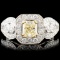 18K Gold 1.51ctw Fancy Color Diamond Ring