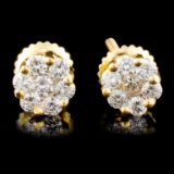 18K Gold 0.46ctw Diamond Earrings