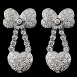 18K White Gold 1.28ct Diamond Earring