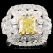 18K Gold 2.99ctw Fancy Color Diamond Ring
