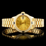 Rolex DateJust 18K YG Diamond 26MM Wristwatch