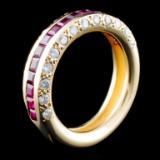 14K Gold 1.65ctw Ruby & 0.88ctw Diamond Ring