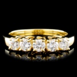 18K Gold 0.65ctw Diamond Ring