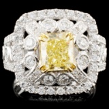 18K Gold 2.99ctw Fancy Color Diamond Ring