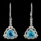 14K Gold 2.87ct Apatite & 0.69ctw Diamond Earrings