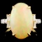 18K Gold 6.15ct Opal & 0.71ctw Diamond Ring