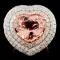 14K Gold 6.34ct Morganite & 2.17ctw Diamond Ring