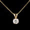 14K Gold 1.01ctw Diamond Pendant