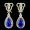 14K Gold 8.65ct Tanzanite & 1.27ctw Diamond Earrin