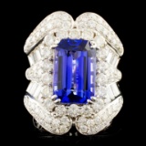 18K Gold 5.95ct Tanzanite & 3.40ctw Diamond Ring