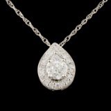 18K Gold 0.53ctw Diamond Pendant