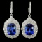 18K Gold 9.51ct Tanzanite & 2.37ct Diamond Earring