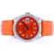 Rolex DateJust Diamond Fire Orange 36MM Wristwatch