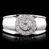 14K White Gold 0.68ctw Diamond Ring