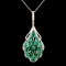 14K Gold 6.58ctw Emerald & 0.87ctw Diamond Pendant