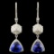 14K Gold 7.42ctw Tanzanite & 1.05ctw Diamond Earri