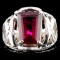 14K Gold 4.84ct Tourmaline & 0.25ctw Diamond Ring