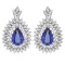 14K Gold 11.00ct Tanzanite & 4.00ct Diamond Earrin