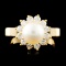 14K Gold 7.00MM Pearl & 0.42ctw Diamond Ring