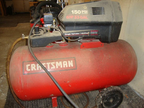 Craftsman 6 hp / 33 gallon air compressor 150PSI Max