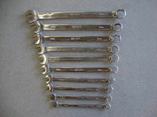 Set of Huskey metric combination wrenches (10) 7mm-17mm (missing 16mm)