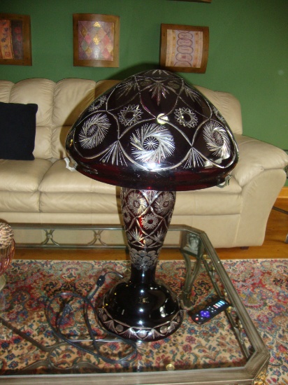 Bohemeian glass lamp