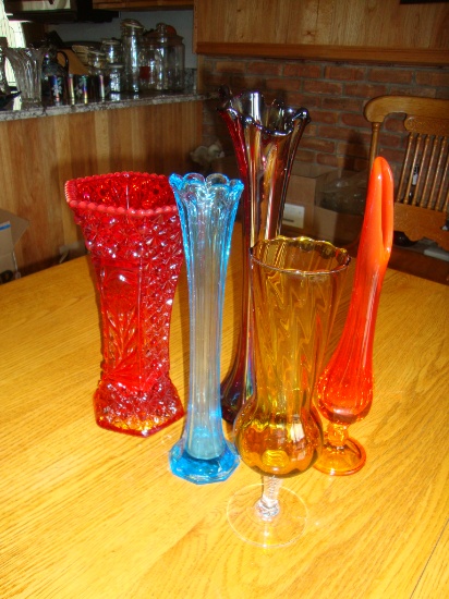 Group of 5 vases