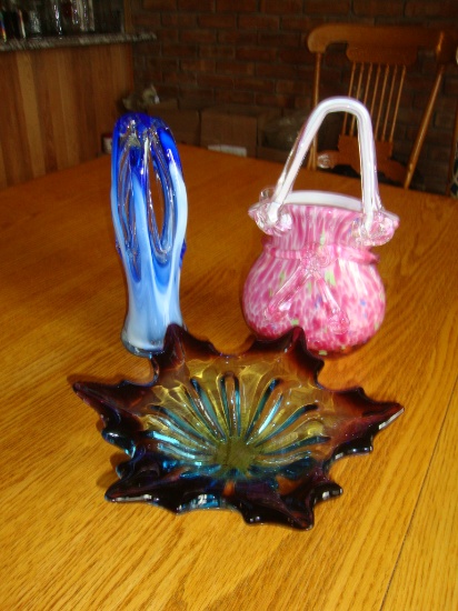 Three pieces of Artglass