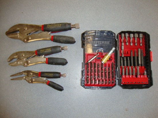 Craftsman Vise-Grips (3) & Driver bit set