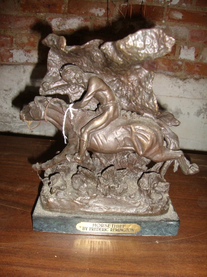 Remington Bronze statue "Horsethief" 10 1/2" tall