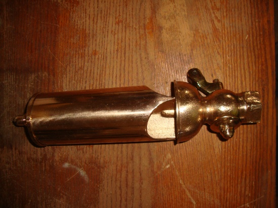 Buckeye Brass Works steam whistle 3"dia-14" long; missing release lever